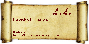 Larnhof Laura névjegykártya